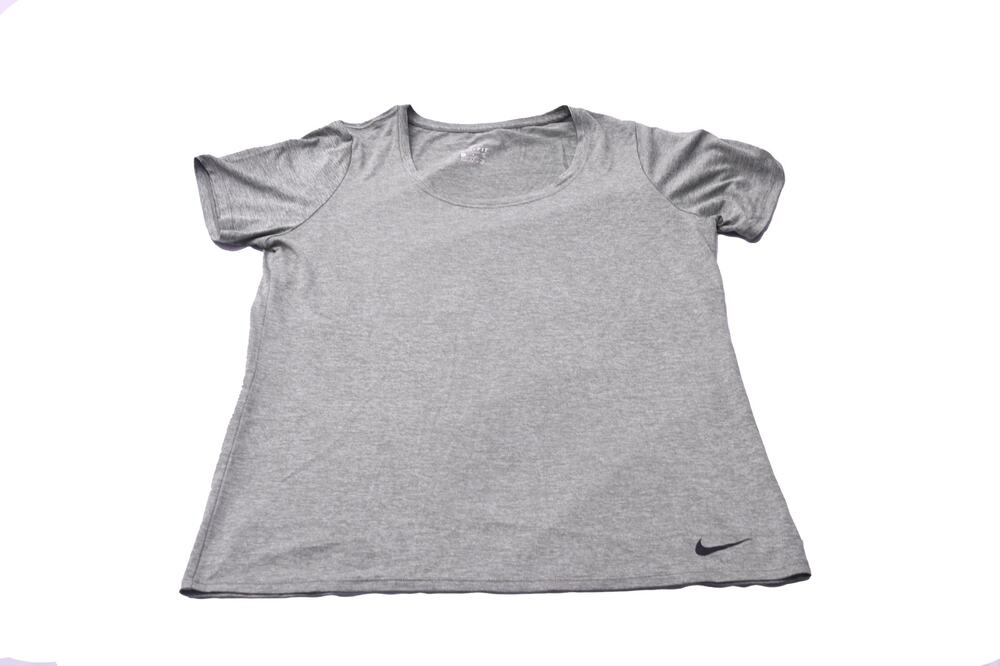 Nike Dri-FIT Women's Large Gray Short Sleeve Athletic Workout Shirt